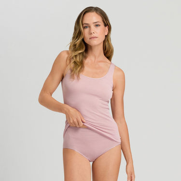 Hanro Cotton Seamless MAXI høj talje trusse bomuld pale pink Lyserød 4