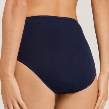 Hanro Cotton Seamless MAXI høj talje trusse bomuld deep navy Blå 3