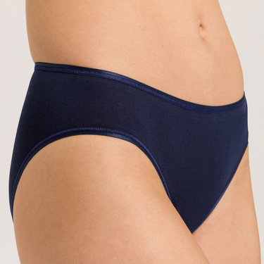 Hanro Cotton Seamless MIDI klassisk rio trusse deep navy Blå 3