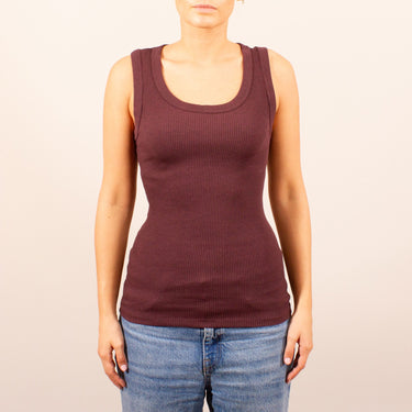 Cotone tank top 100% bomuld rib