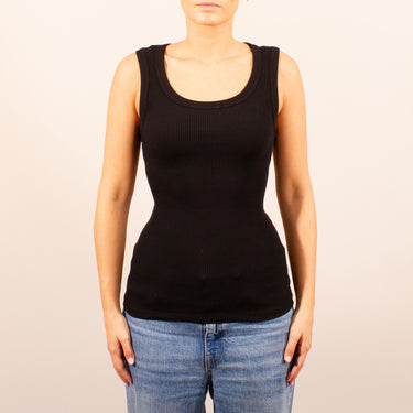 Cotone tank top 100% bomuld rib