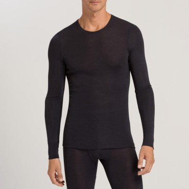 Woolen Silk herre-T-Shirt langt ærme