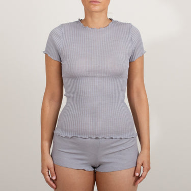Operatino uld/silke t-shirt kort ærme