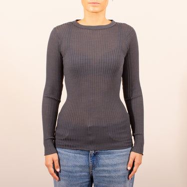 Operatino T-Shirt uld/silke rund hals l/æ
