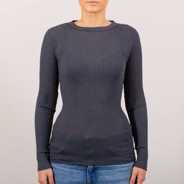 Operatino T-Shirt uld/silke rund hals l/æ