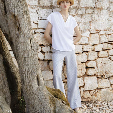 Rigato loungewear bomuld lange bukser