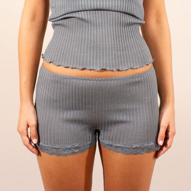 Lana Seta shorts uld/silke med Pizzo blonde kant