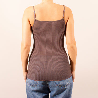 Lana Seta spaghetti top uld/silke med Pizzo blonde