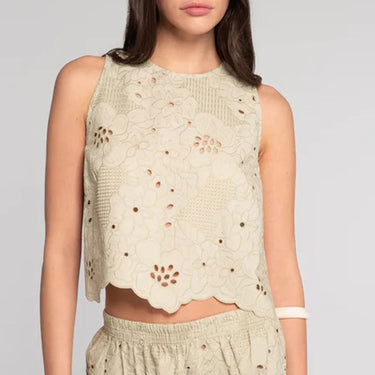 Sangallo lounge cropped top