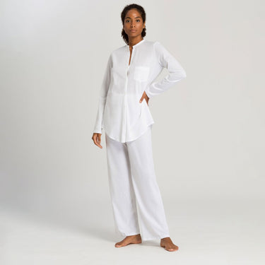 Hanro Cotton Deluxe pyjamassæt white Hvid 1