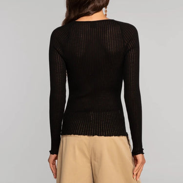Operatino wool/silk long sleeve with lace