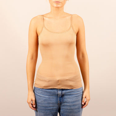 Oscalito silk rib spaghetti strap