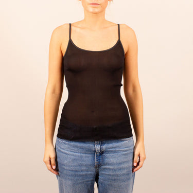Oscalito silk rib spaghetti strap