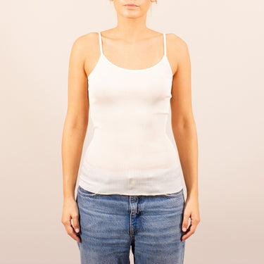 Oscalito silk rib spaghetti strap