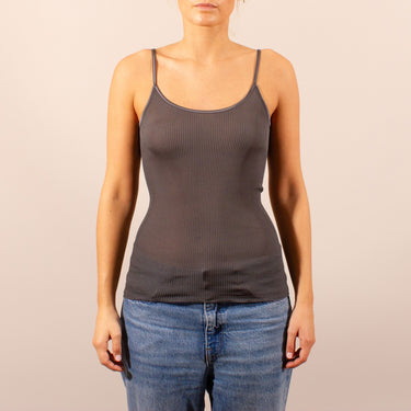 Oscalito silk rib spaghetti strap
