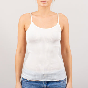 Oscalito silk rib spaghetti strap