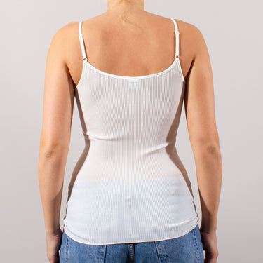 Oscalito silk rib spaghetti strap