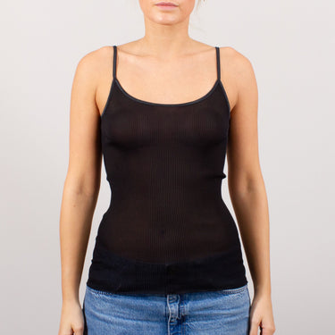 Oscalito silk rib spaghetti strap