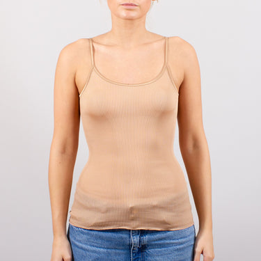 Oscalito silk rib spaghetti strap