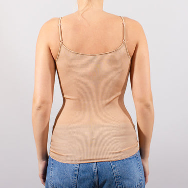 Oscalito silk rib spaghetti strap
