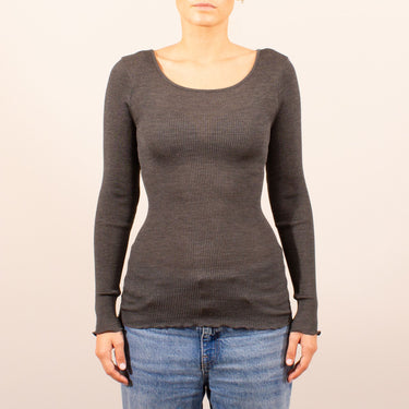 Costina rib silk long sleeve