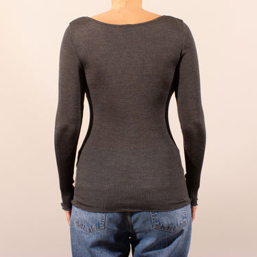 Costina rib silk long sleeve