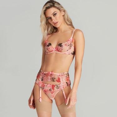 Agent Provocateur Zuri strømpeholder pink/red/sand pink/red/sand Lyserød 2