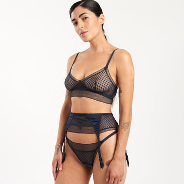 ELSE Lingerie Bella string trusse midnight BlĂĄ 3