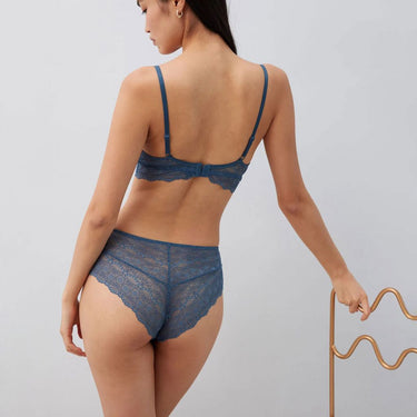 ELSE Lingerie Camellia bh trekant uden bøjle cornflower blå 3