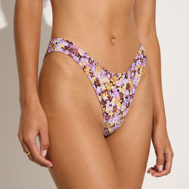 Faithfull the Brand Bebe bikinitrusse klassisk høj benudkæring cala nika flor Lilla 1