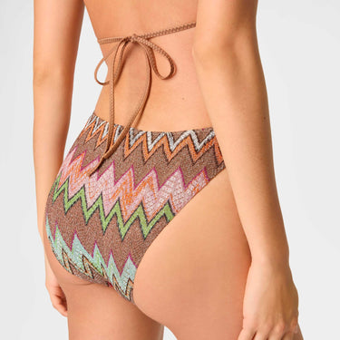 Missoni badedragt med åben ryg zigzag