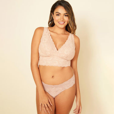 Cosabella Never Say Never Curvy Plungie bh uden bøjle long l sette Beige 4