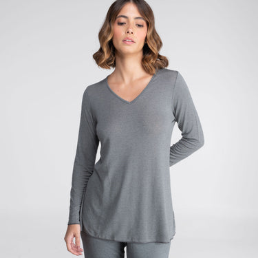 Scollo T-shirt V neck modal/cashmere