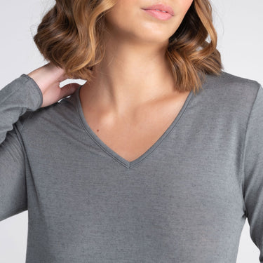 Scollo T-shirt V neck modal/cashmere