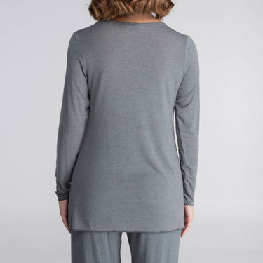 Scollo T-shirt V neck modal/cashmere