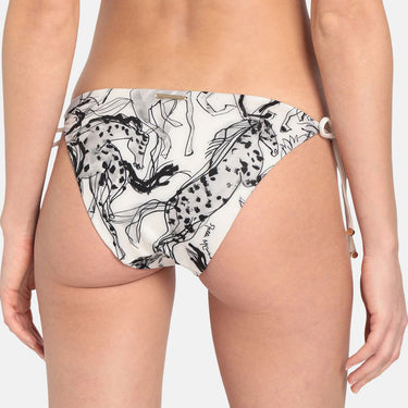 Stella McCartney Horse Print bikinitrusse bindebånd natural/grey Grå 1