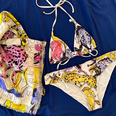 Stella McCartney Horse Print bikinitop trekant multi Multi 3