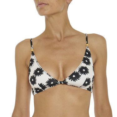 Stella McCartney Floral bikinitop trekant cream/black Beige 2