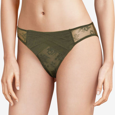 Chantal Thomass Encens Moi Dentelle et Resille klassisk rio trusse khaki Grøn 3